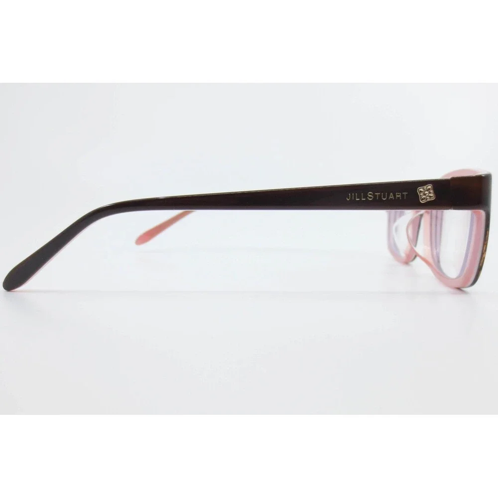 Jill Stuart Eyeglasses JS471-TCUF Brown Pink Rectangular Frames 52-17-135